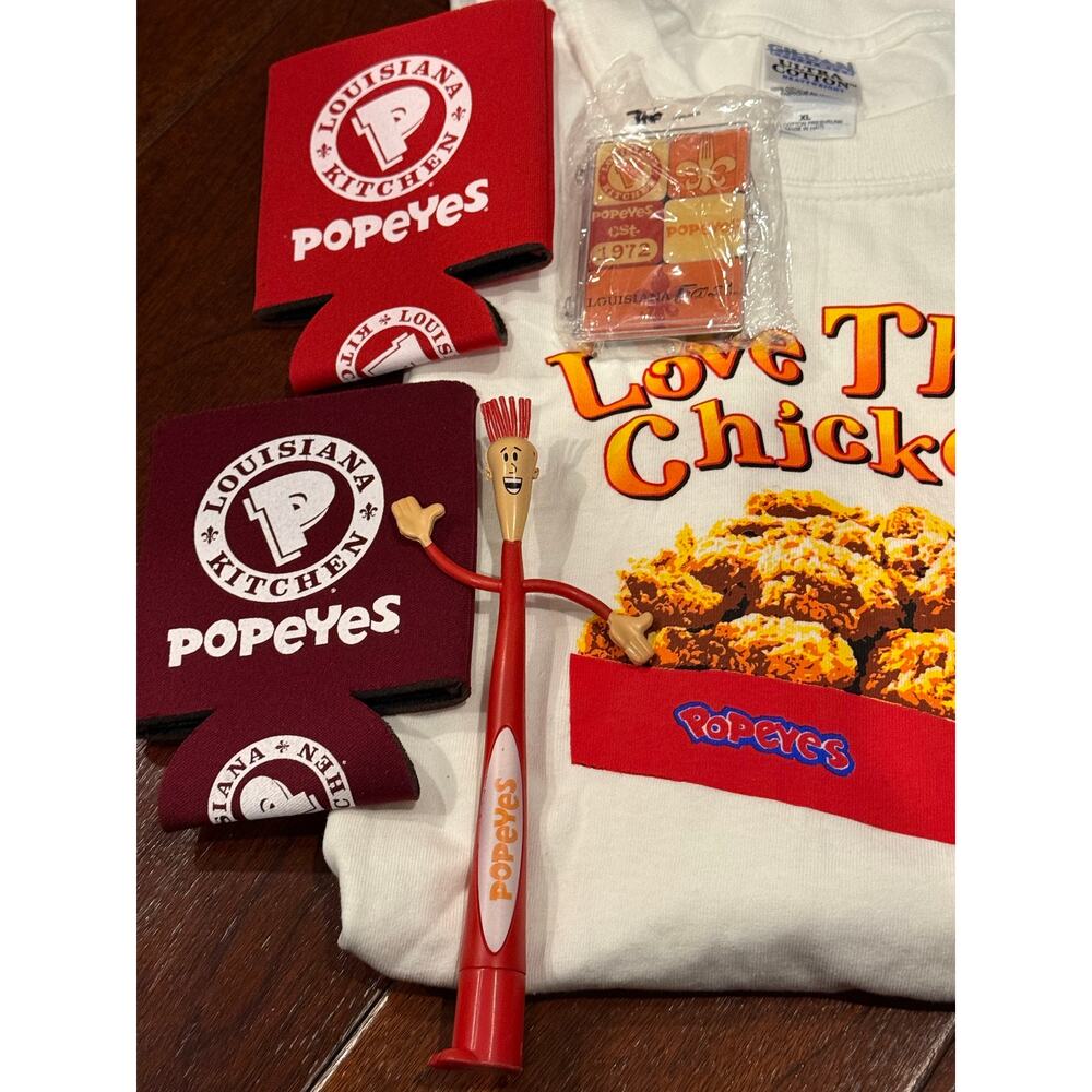 Popeyes Louisiana Kitchen Popeyes Chicken Promotional Pack 16 Items Included - Picture 3 of 9